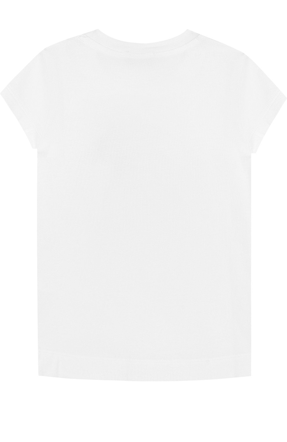 Хлопковая футболка со стразами и оборкой MONNALISA, арт. 191603S4, фото 2