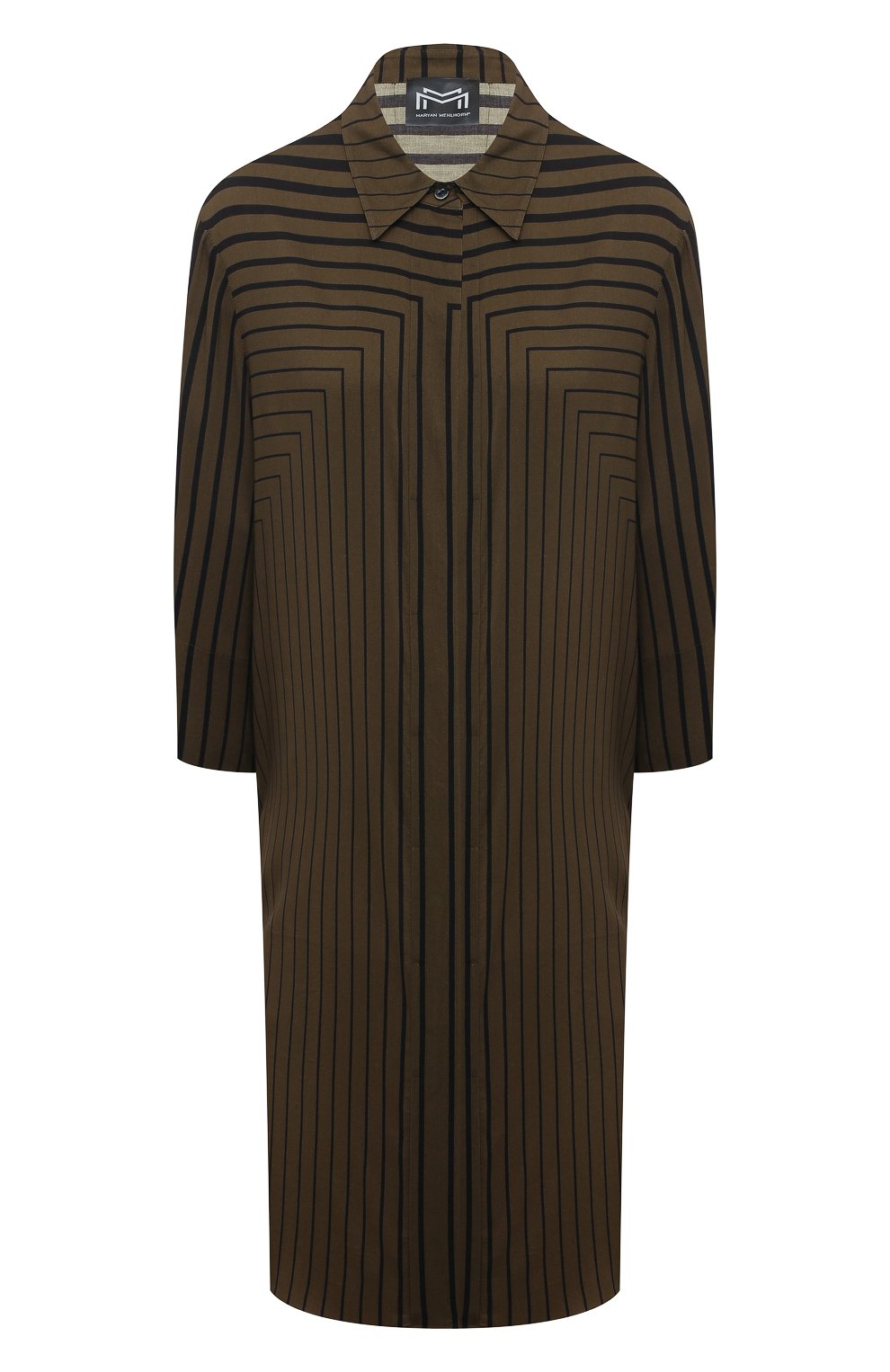 Туника из вискозы MARYAN MEHLHORN хаки цвета по цене 41040 руб., арт. M3535529, фото 1 Туника из вискозы MARYAN MEHLHORN, арт. M3535529, фото 1