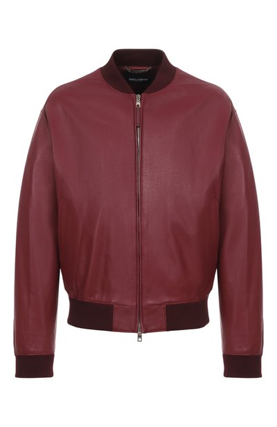 Мужской кожаный бомбер DOLCE & GABBANA, арт. G9BILL/HULFY