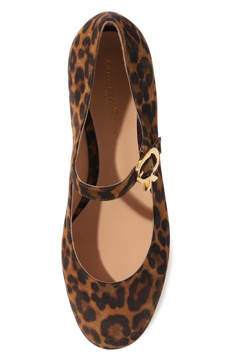 Женские балетки mary ribbon 05 GIANVITO ROSSI леопардового цвета, арт. G22164.05CU0.CMDALLP | Фото 6 (Каблук высота: Низкий; Подошва: Плоская; Материал внутренний: Натуральная кожа; Материал внешний: Натуральная кожа)