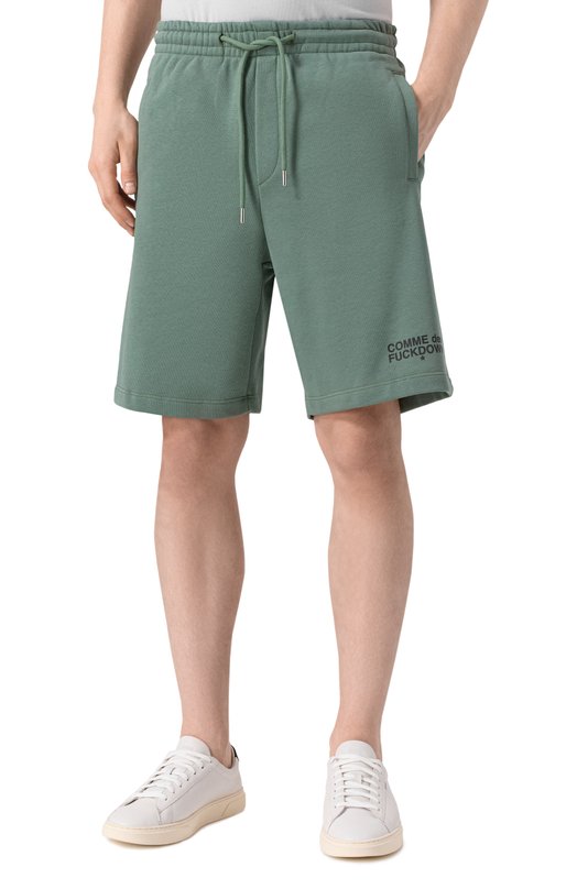 Хлопковые шорты Comme des Fuckdown CFABM01505 Зелёный  CFABM01505 Фото 3