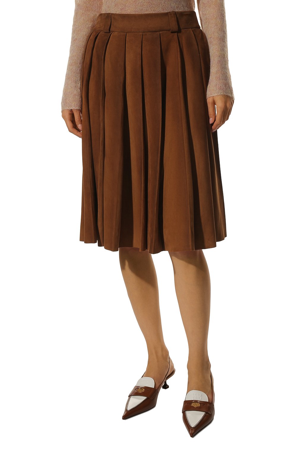 Замшевая юбка MIU MIU, арт. MPD704-104R-F0401, фото 3