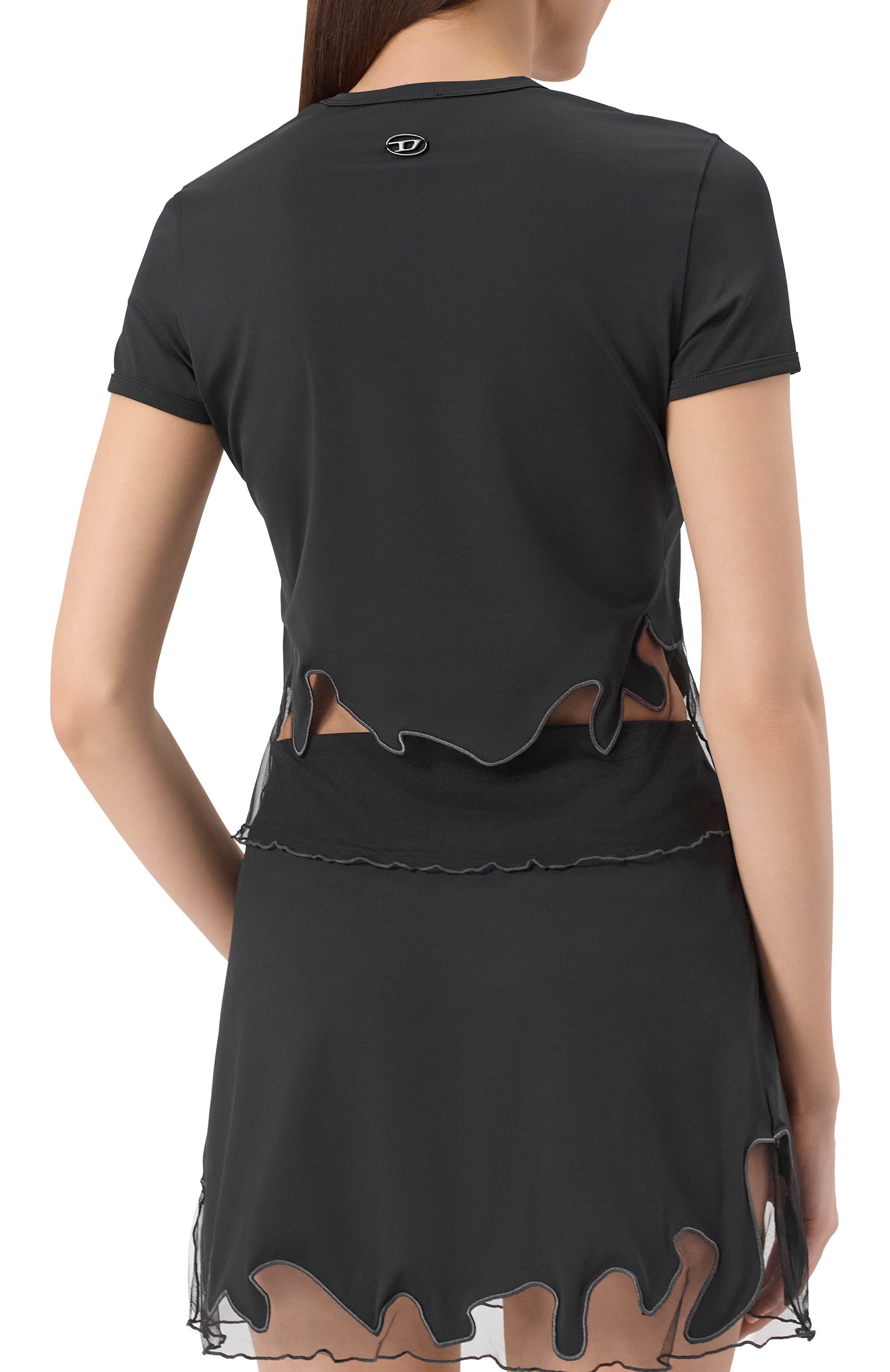 Футболка DIESEL черного цвета по цене 18450 руб., арт. A19610/0NKCV, фото 4 Футболка DIESEL, арт. A19610/0NKCV, фото 4