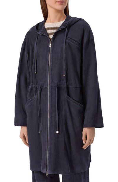 Замшевая парка KITON синего цвета по цене 463000 руб., арт. D61674K0918F, фото 3 Замшевая парка KITON, арт. D61674K0918F, фото 3