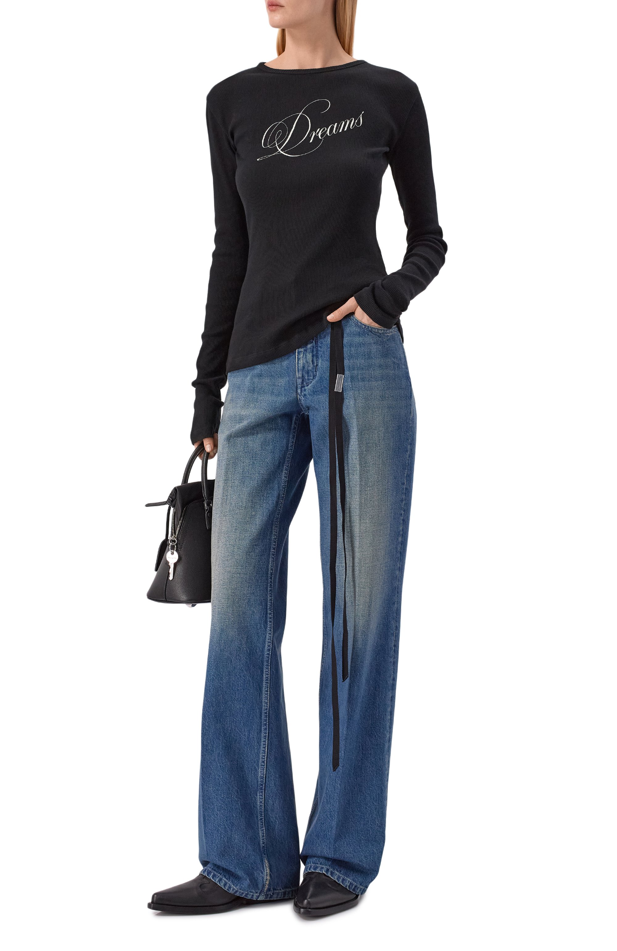 Хлопковый лонгслив ANN DEMEULEMEESTER, арт. B0013833/FA659, фото 2