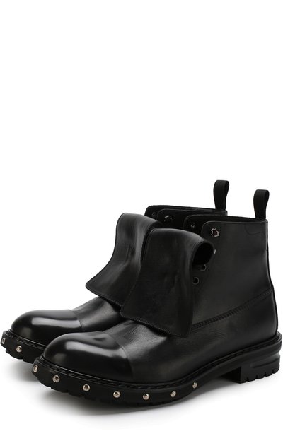 Высокие кожаные ботинки с отделкой ALEXANDER MCQUEEN, арт. 526230/WHQS2, фото 1