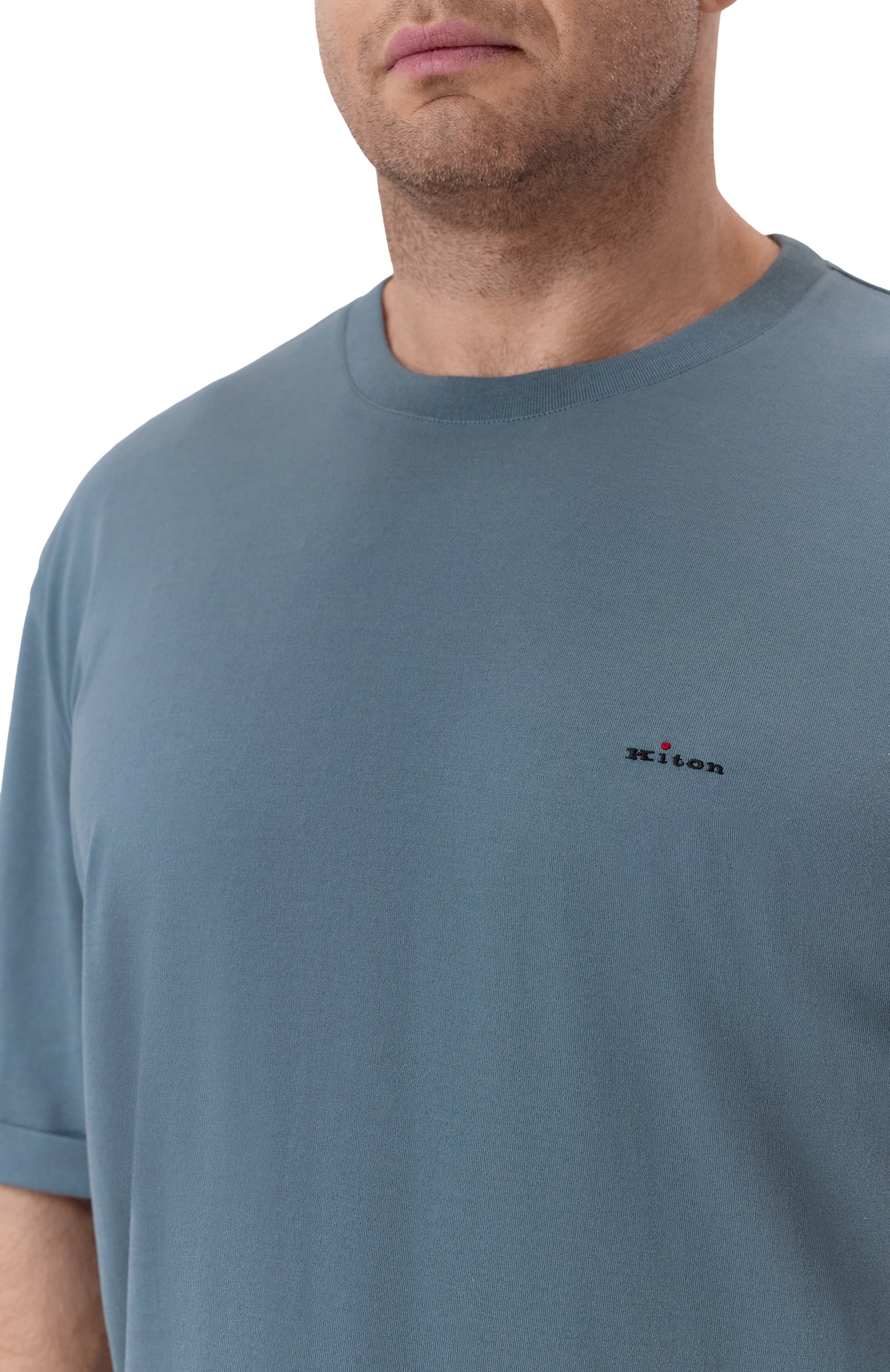Хлопковая футболка KITON, арт. UMK075304, фото 5