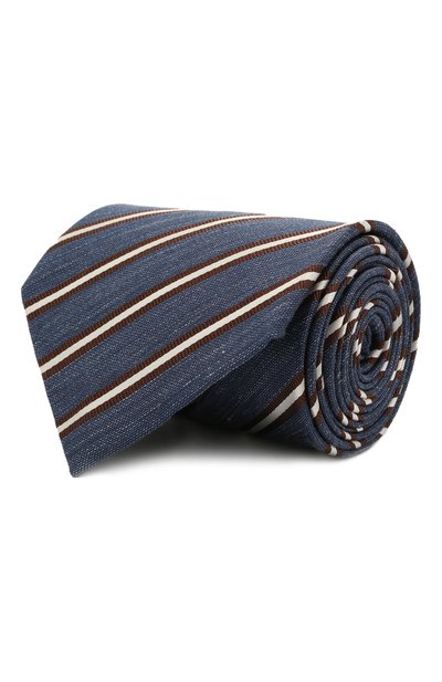 Мужской галстук из шелка и льна BRIONI, арт. 062I00/P041B