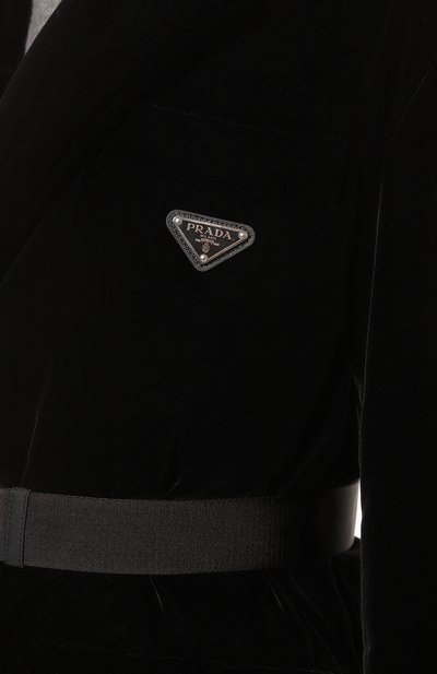 Бархатный пуховик PRADA, арт. 29Y862-1XJX-F0002-212, фото 5