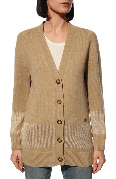 Кардиган BURBERRY бежевого цвета по цене 99500 руб., арт. 8045211, фото 3 Кардиган BURBERRY, арт. 8045211, фото 3