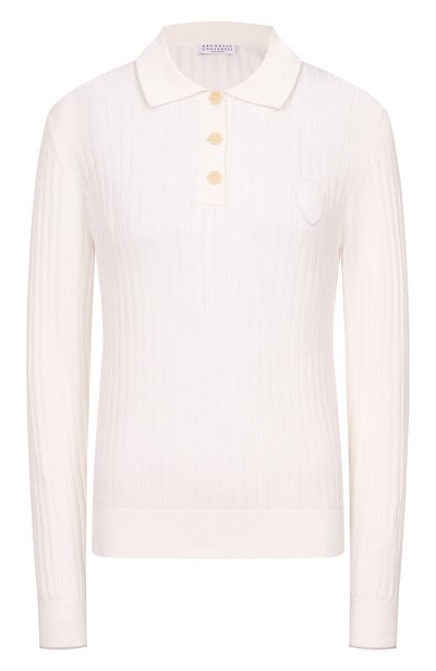 Женский хлопковое поло BRUNELLO CUCINELLI, арт. M19258205
