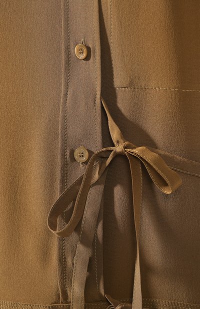Шелковое платье CHLOÉ хаки цвета по цене 270500 руб., арт. CHC20SR041004, фото 5 Шелковое платье CHLOÉ, арт. CHC20SR041004, фото 5