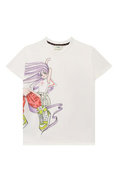 Хлопковая футболка FENDI, арт. JFI297/7AJ/4-6, фото 1