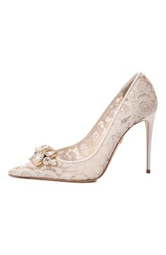 Женские текстильные туфли rainbow 105 DOLCE & GABBANA белого цвета, арт. CD1823/AQ074 | Фото 4 (Подошва: Плоская; Каблук высота: Высокий; Материал внешний: Текстиль; Материал сплава: Проставлено; Драгоценные камни: Проставлено; Материал внутренний: Текстиль; Каблук тип: Шпилька)