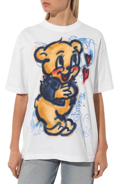 Хлопковая футболка DOMREBEL белого цвета по цене 15550 руб., арт. CHARMED/T-SHIRT, фото 3 Хлопковая футболка DOMREBEL, арт. CHARMED/T-SHIRT, фото 3
