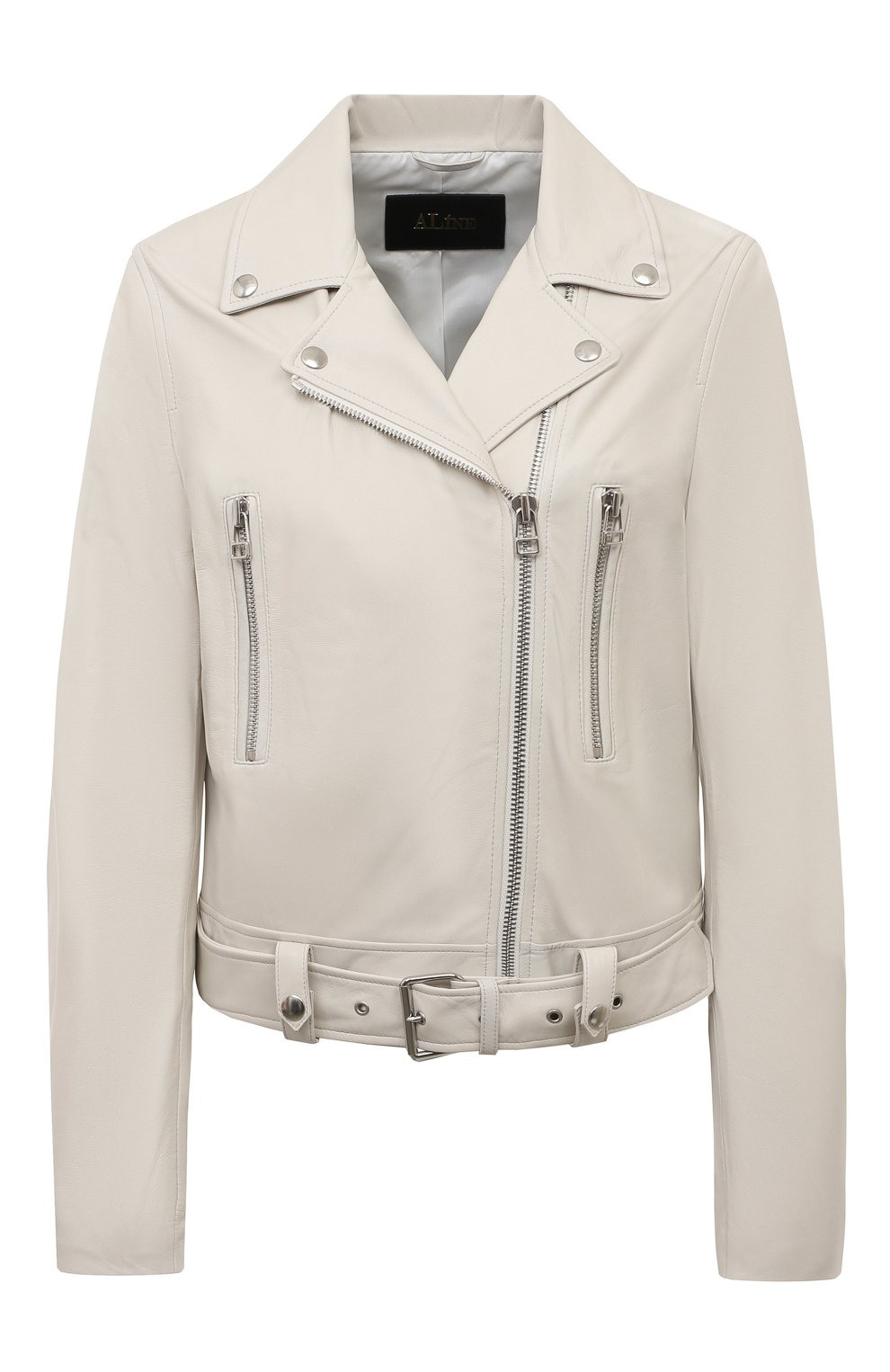Кожаная куртка ALINE кремового цвета по цене 115000 руб., арт. AL030102, фото 1 Кожаная куртка ALINE, арт. AL030102, фото 1