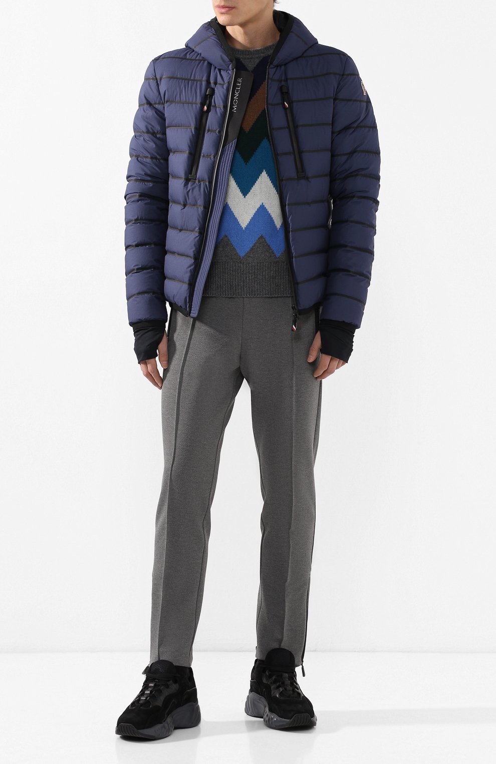 Шерстяной свитер с принтом MONCLER, арт. D2-091-90302-00-969A4, фото 2