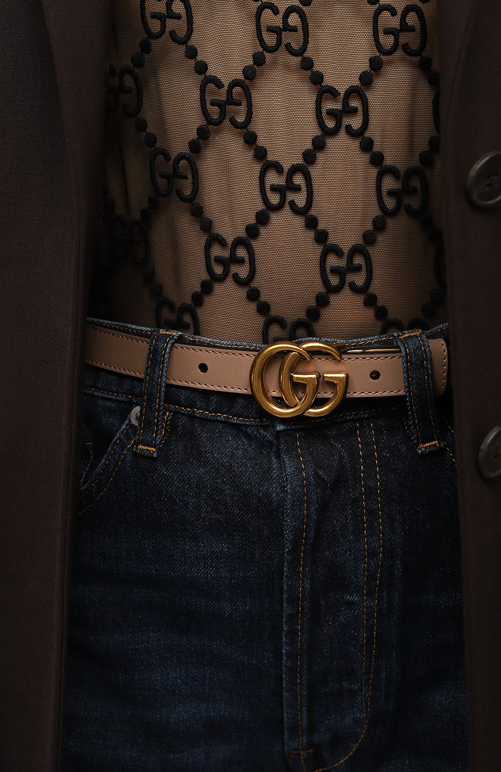 Кожаный ремень gg marmont GUCCI, арт. 659418 0YATC, фото 2