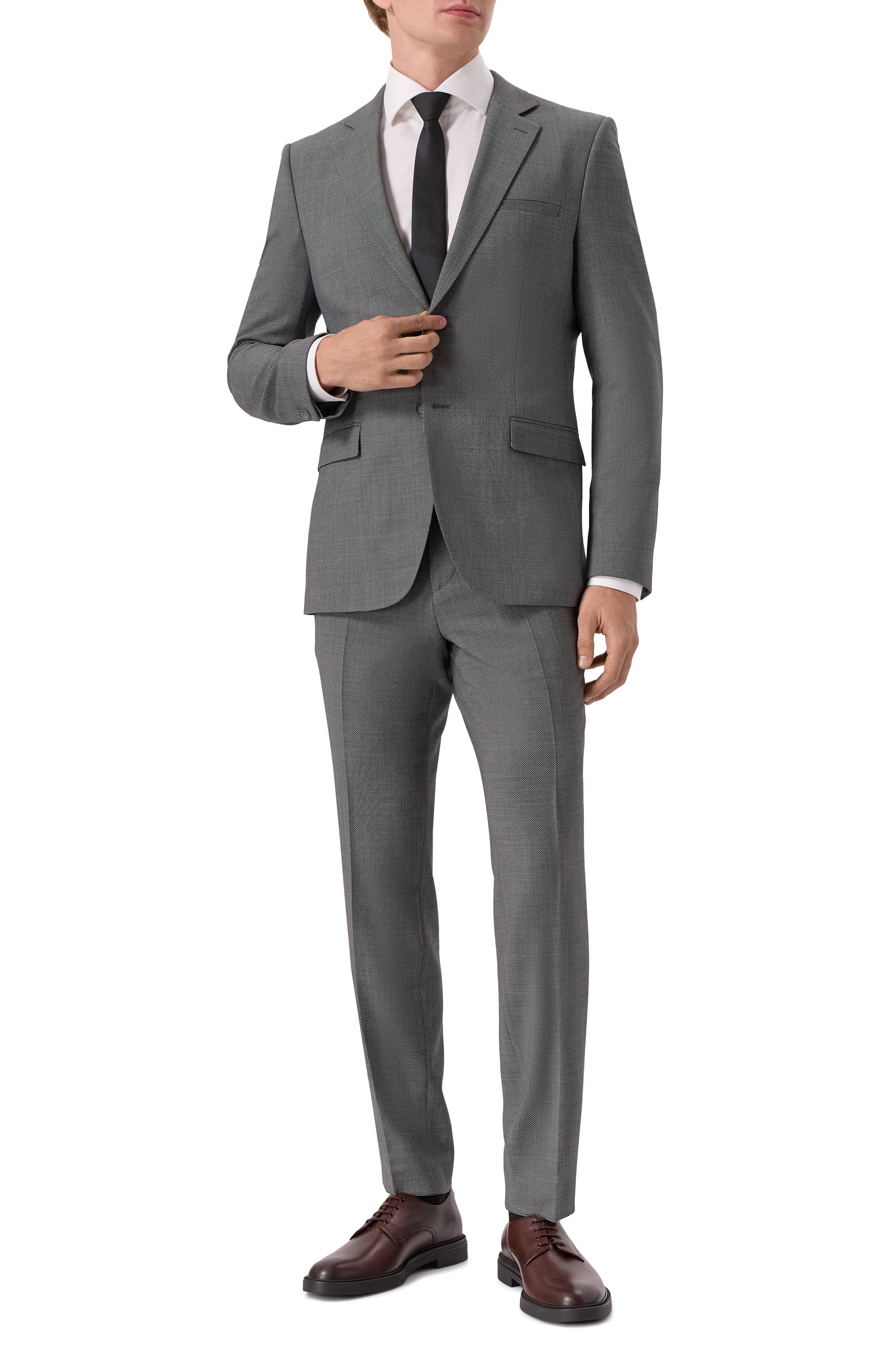 Брюки HUGO темно-серого цвета по цене 18950 руб., арт. 50548934, фото 2 Брюки HUGO, арт. 50548934, фото 2