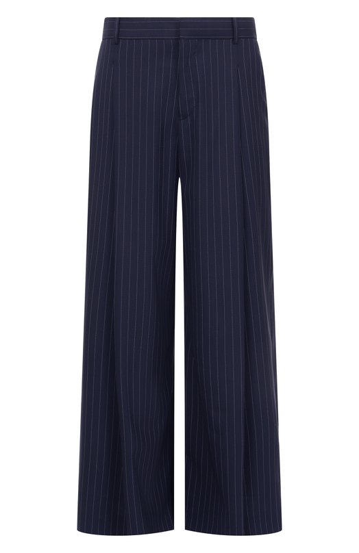 Шерстяные брюки Balmain FH0PQ355/WD25 Синий FH0PQ355/WD25