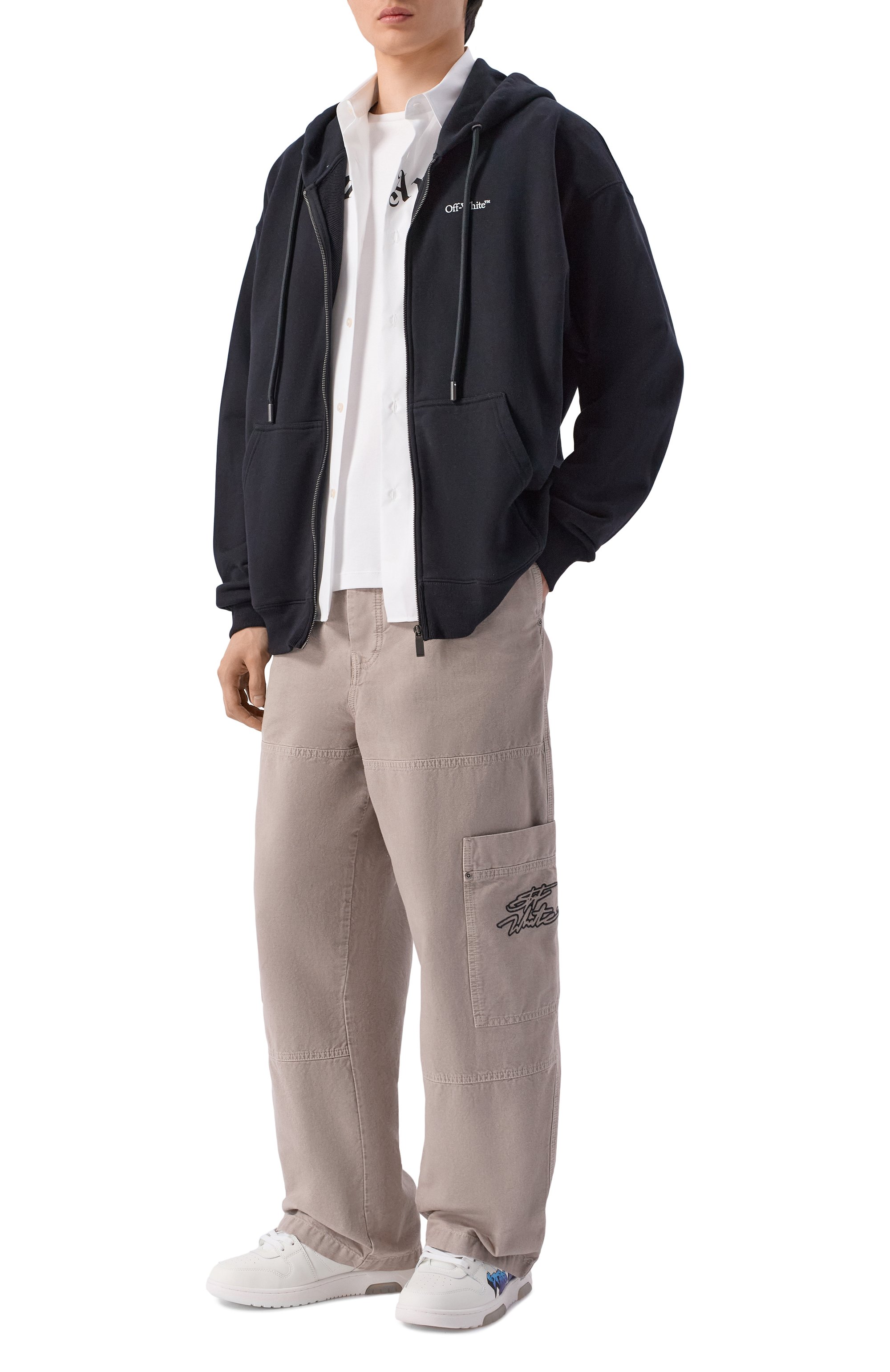 Хлопковые брюки OFF-WHITE, арт. 0MCF04ES26FAB001, фото 2