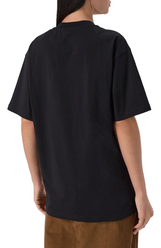 Хлопковая футболка Moschino V0724/5541 Чёрный  V0724/5541 Фото 4