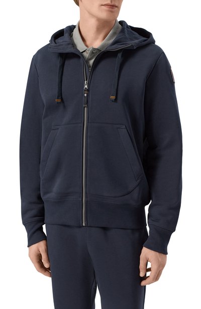 Хлопковая толстовка PARAJUMPERS темно-синего цвета по цене 33300 руб., арт. 26WMPMFLEY24, фото 3 Хлопковая толстовка PARAJUMPERS, арт. 26WMPMFLEY24, фото 3