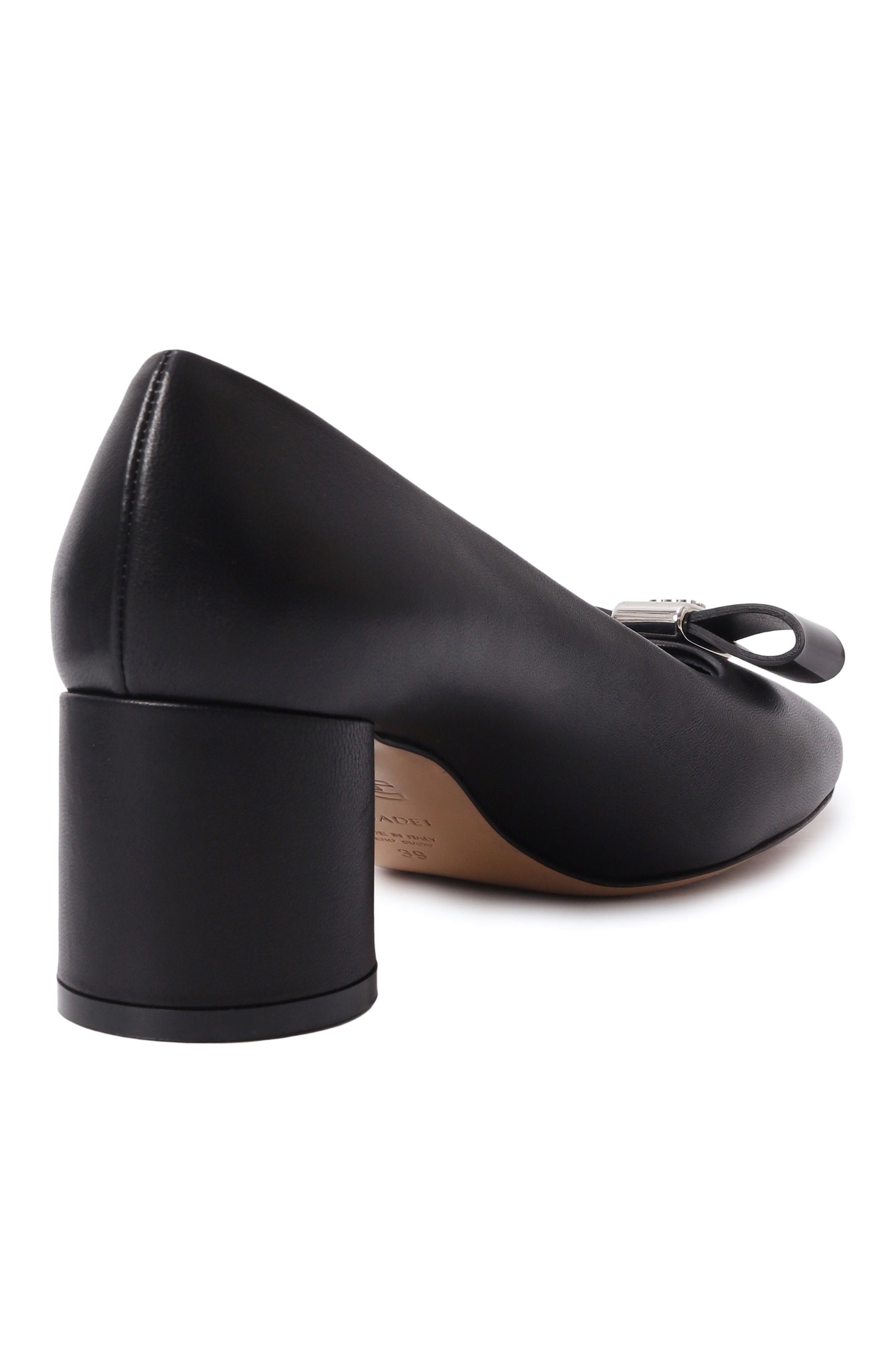 Кожаные туфли cleo CASADEI черного цвета по цене 95050 руб., арт. 1F984Y0501/C2641, фото 5 Кожаные туфли cleo CASADEI, арт. 1F984Y0501/C2641, фото 5
