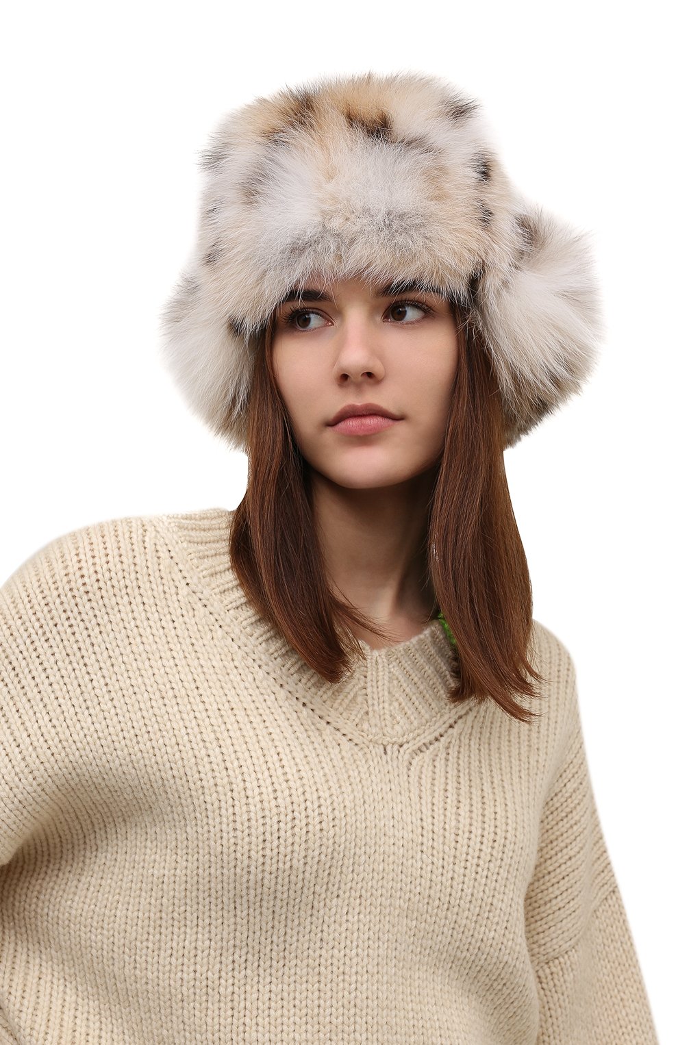 Шапка-ушанка из меха норки и рыси VICTORIA KUSENKOVA, арт. 091206052097, фото 2