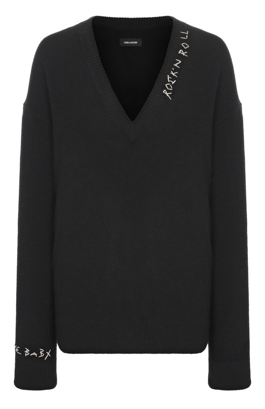 Кашемировый пуловер Zadig and Voltaire KWSW02913 Чёрный KWSW02913