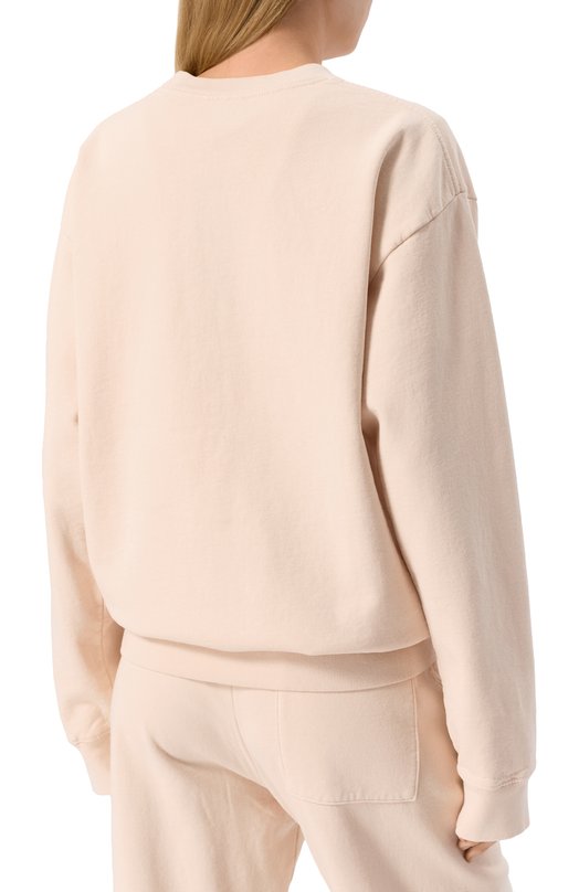 Хлопковый свитшот Sporty and Rich ST071606241CR01 Бежевый  ST071606241CR01 Фото 8