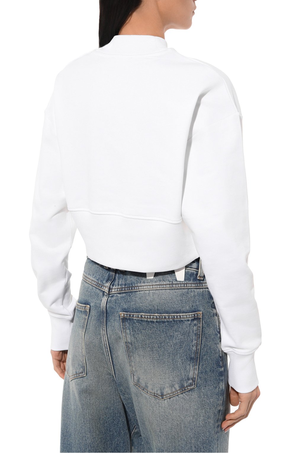 Хлопковый свитшот BALMAIN белого цвета по цене 79150 руб., арт. BF1J0040/BC46, фото 4 Хлопковый свитшот BALMAIN, арт. BF1J0040/BC46, фото 4