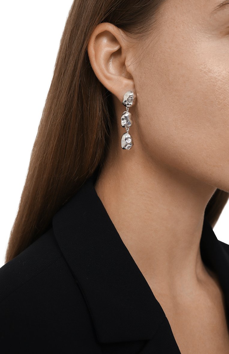 Женские серьги eva COPINE JEWELRY серебряного цвета, арт. EVAS | Фото 2 (Материал: Серебро; Нос: Не проставлено; Региональные ограничения белый список (Axapta Mercury): Не проставлено)