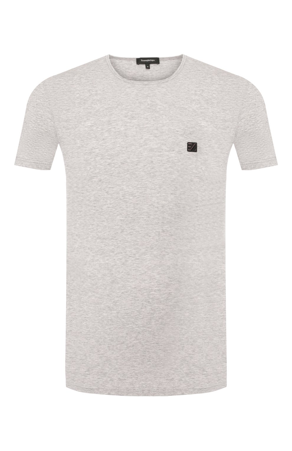 Хлопковая футболка с круглым вырезом ZEGNA светло-серого цвета по цене 11550 руб., арт. N2M200010, фото 1 Хлопковая футболка с круглым вырезом ZEGNA, арт. N2M200010, фото 1