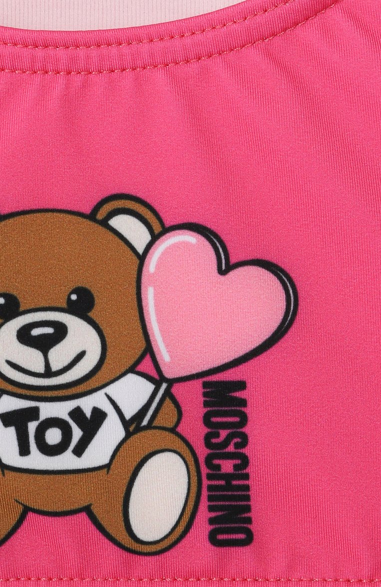 Детского раздельный купальник MOSCHINO фуксия цвета, арт. HAL00P/LKA00/10-14 | Фото 6 (Материал внешний: Синтетический материал; Нос: Не проставлено; Принт: С принтом; Девочки Кросс-КТ: Купальники-пляж; Тематический товар: Teddy Bear; Ростовка одежда: 10 - 11 лет | 140 - 146см, 12 лет | 152 см)