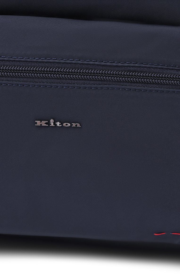 Мужской рюкзак KITON темно-синего цвета, арт. UBA0084N0122102 | Фото 3 (Размер: large; Материал: Текстиль; Ремень/цепочка: На ремешке; Сумки-технические: Рюкзаки - большие; Стили: Кэжуэл)