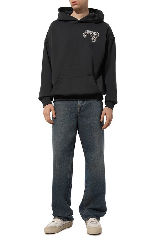 Хлопковое худи Comme des Fuckdown CFABM01335 Серый  CFABM01335 Фото 2