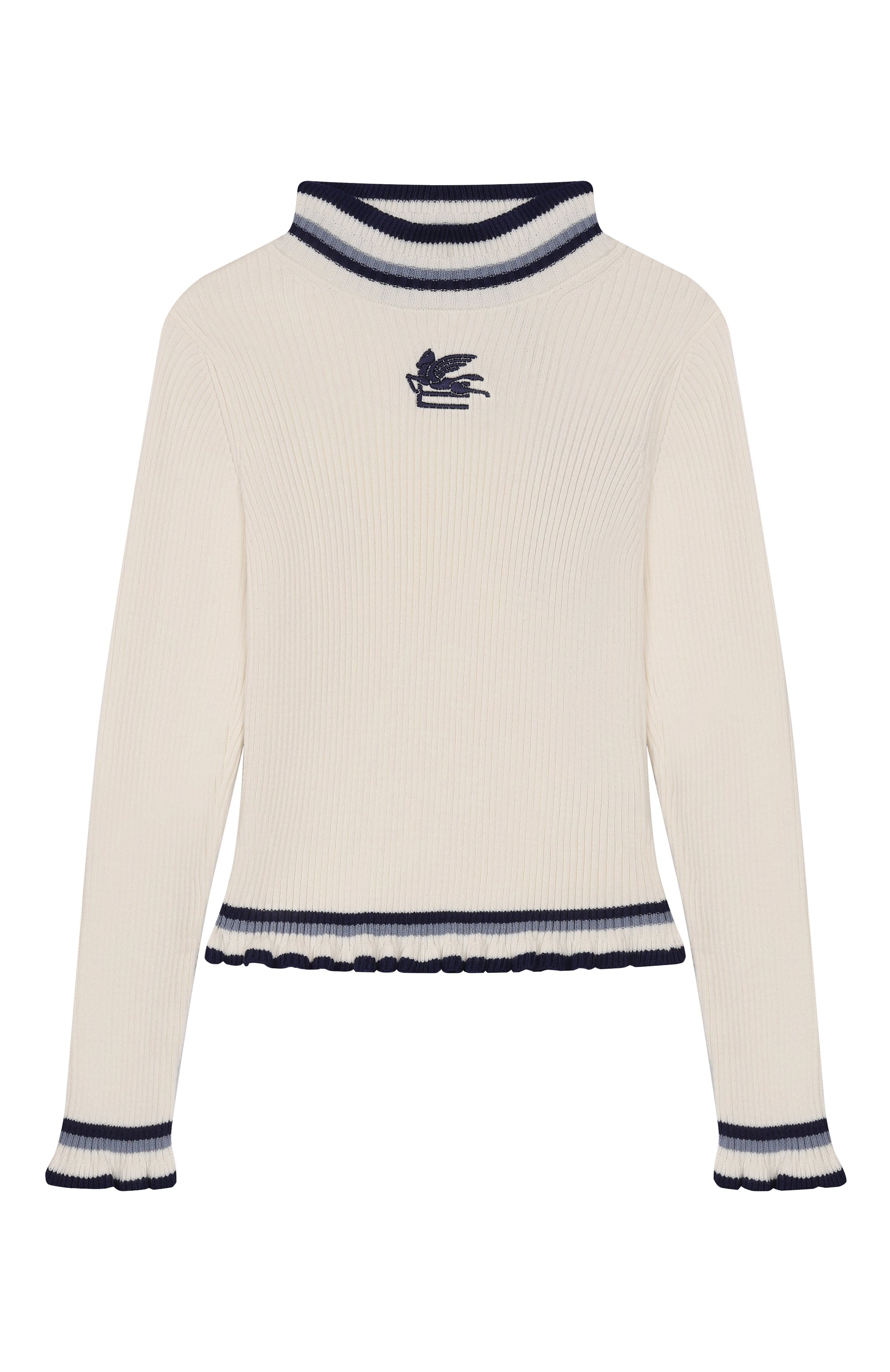 Хлопковая водолазка ETRO молочного цвета по цене 23450 руб., арт. GX9A10, фото 1 Хлопковая водолазка ETRO, арт. GX9A10, фото 1