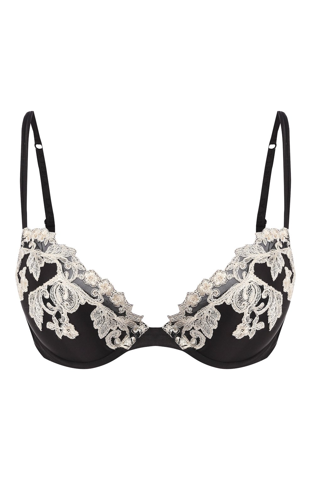 Бюстгальтер с кружевной отделкой LA PERLA черно-белого цвета по цене 43100 руб., арт. 906183B, фото 1 Бюстгальтер с кружевной отделкой LA PERLA, арт. 906183B, фото 1