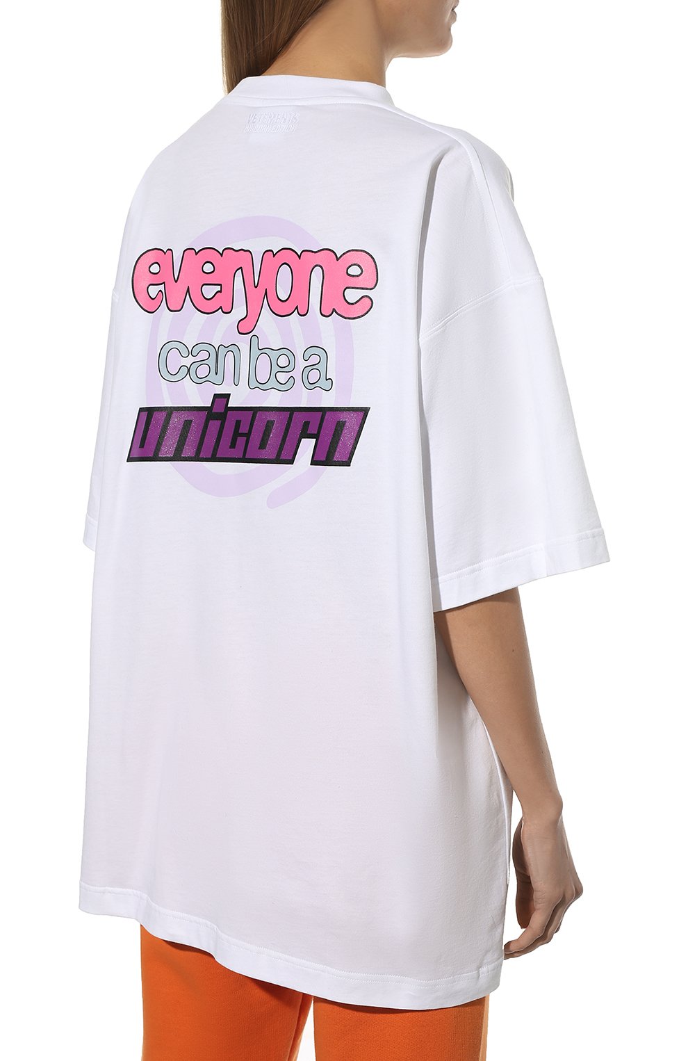 Хлопковая футболка VETEMENTS,  арт. UE52TR260V 1611/W, фото 4