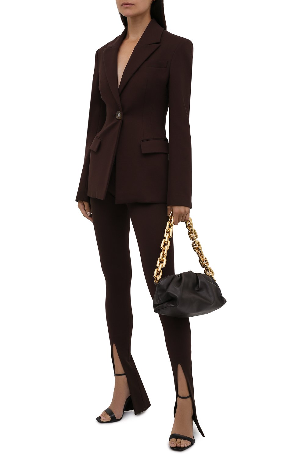 Жакет из вискозы THE ATTICO коричневого цвета по цене 116000 руб., арт. 213WCG26/V027, фото 2 Жакет из вискозы THE ATTICO, арт. 213WCG26/V027, фото 2