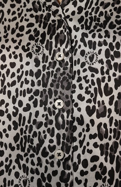 Шелковая рубашка STELLA MCCARTNEY серого цвета по цене 45950 руб., арт. S6H301120, фото 5 Шелковая рубашка STELLA MCCARTNEY, арт. S6H301120, фото 5