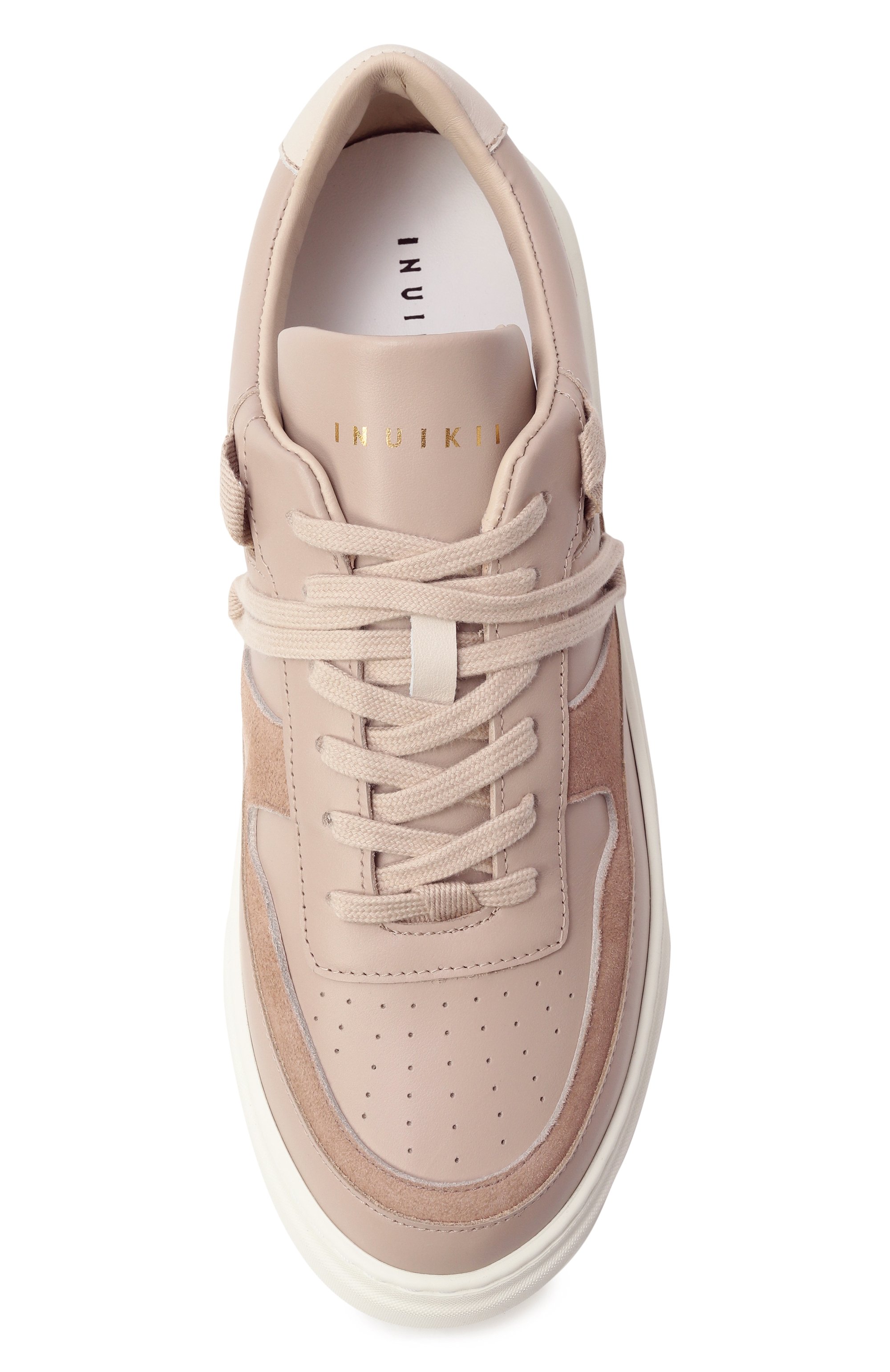 Кожаные кеды leo 855 INUIKII бежевого цвета по цене 34050 руб., арт. 50102-055, фото 6 Кожаные кеды leo 855 INUIKII, арт. 50102-055, фото 6