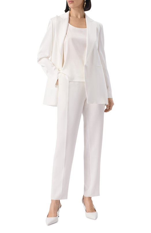 Атласный жакет Max Mara Studio GALAZIA Белый  GALAZIA Фото 2