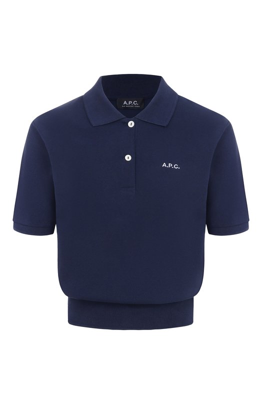 Хлопковое поло A.P.C. F26522/C0GWZ Синий F26522/C0GWZ