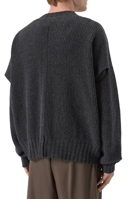 Кардиган из кашемира и шерсти Isabel Benenato UK41S26 Серый  UK41S26 Фото 4