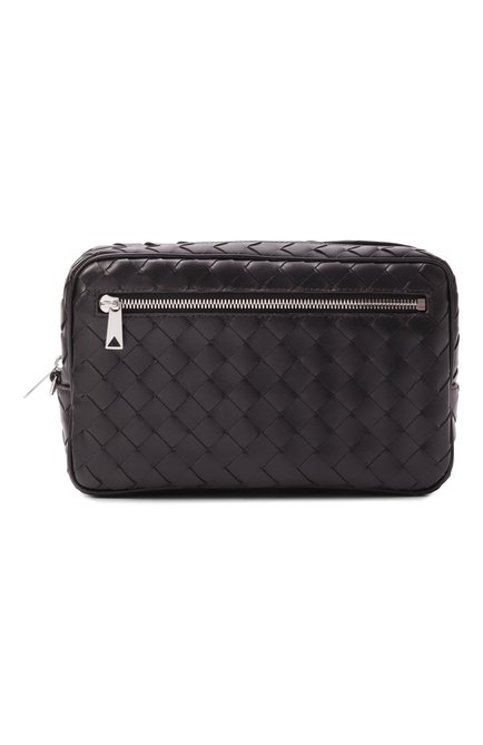 Мужская борсетка BOTTEGA VENETA черного цвета, арт. 777390/V2HL1 | Фото 1 (Материал сплава: Проставлено; Размер: small; Драгоценные камни: Проставлено; Материал: Натуральная кожа)