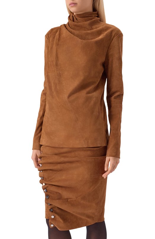 Замшевый топ Jacob Lee WLT20131AW25GL Коричневый  WLT20131AW25GL Фото 3