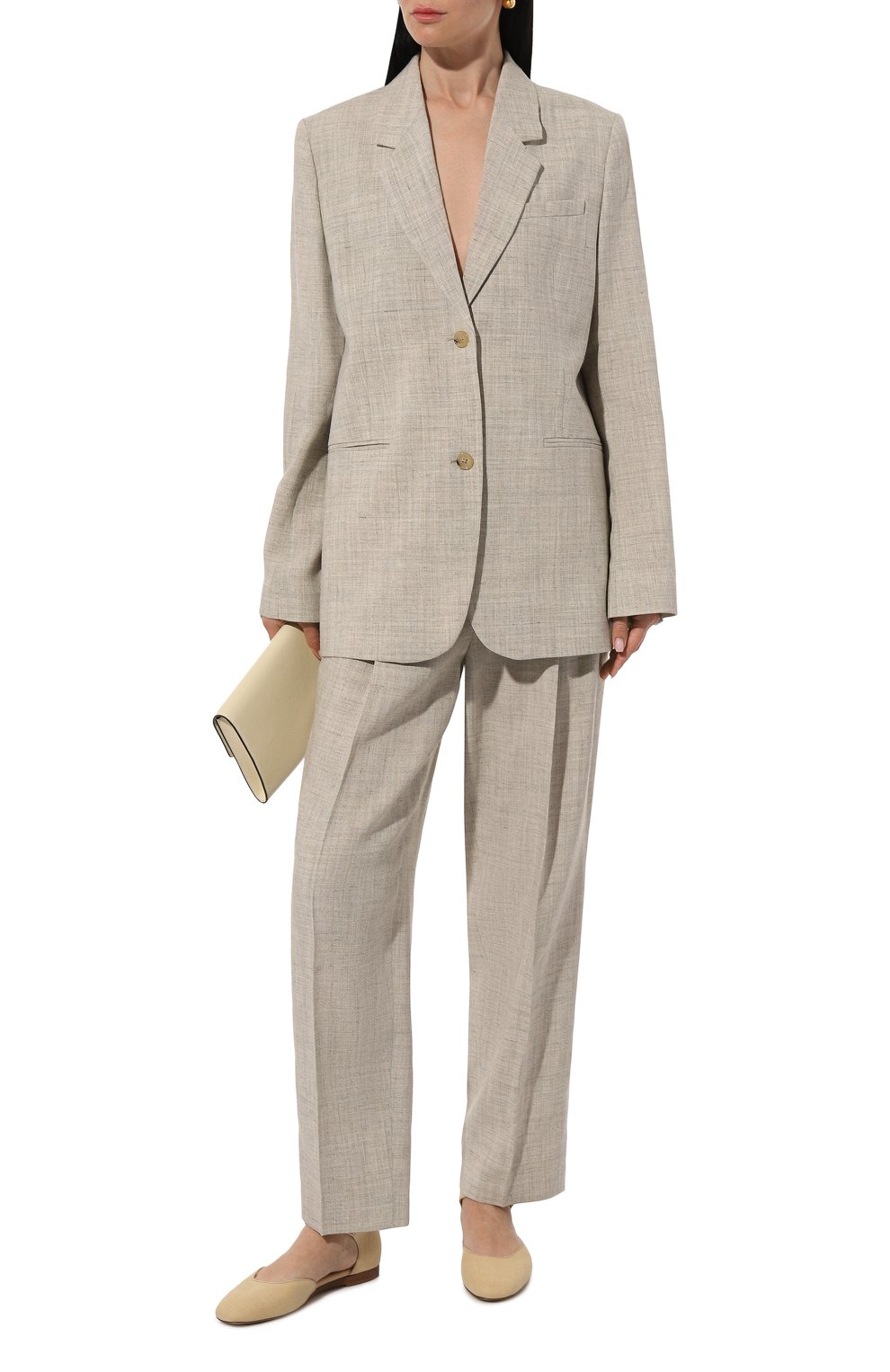 Брюки из вискозы и льна TOTEME, арт. 234-WRB847-FB0109, фото 2