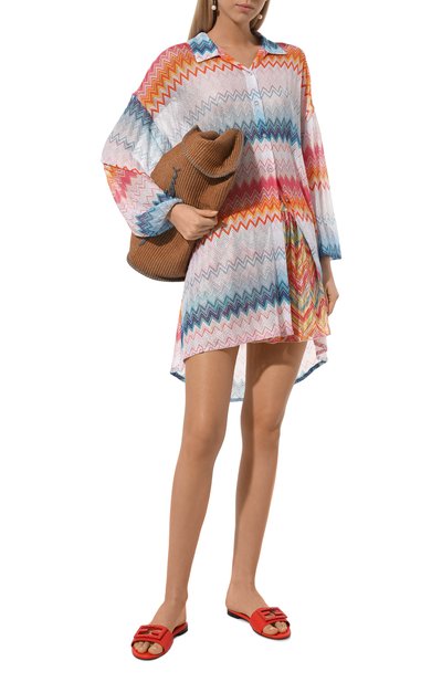 Туника из вискозы MISSONI разноцветного цвета по цене 99500 руб., арт. MC24SK00/BR00ZY, фото 2 Туника из вискозы MISSONI, арт. MC24SK00/BR00ZY, фото 2